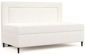 Kremowe tapicerowane łóżko jednoosobowe 100x200 cm Alba – Maison de Rêve