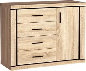 Komoda MALAGA 117 cm do Salonu Sypialni Dąb sonoma