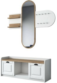 Zestaw do przedpokoju Ema White and Walnut