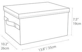Szary tekstylny pojemnik z pokrywką 35x19x26 cm Soft Storage – Bigso Box of Sweden