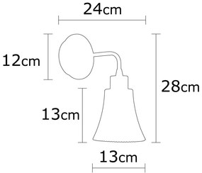 Kinkiet w kolorze miedzi ø 13 cm Foca – Opviq lights