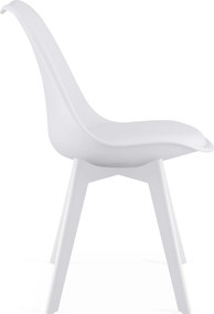 Krzesło MARK - białe / nogi białe