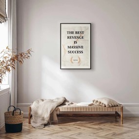 Plakat Best Revenge 40x60 cm z ramą czarną z marginesem ARTGEIST B