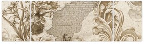 Obraz - Ściania z kwiatami (170x50 cm)