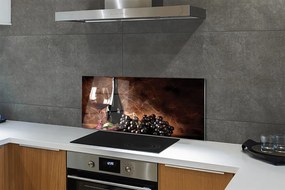 Szklany Panel Rubinowe Wino w Kieliszku