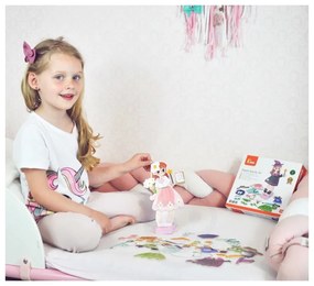 Viga drewniana układanka magnetyczna ubieranka edukacyjna