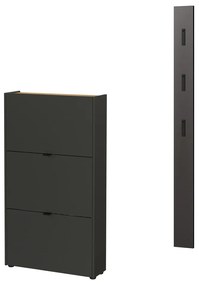 Antracytowy zestaw do przedpokoju 101x200x22 cm Ameca – Germania