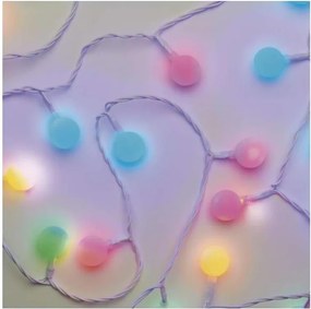 Zewnętrzny łańcuch świetlny LED 40xLED/9m IP44 wielokolorowy