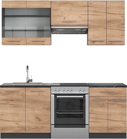 Aneks kuchenny złoty dąb power/antracyt 200x46x81.6 fame-line