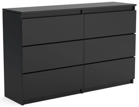 Duża komoda 6 SZUFLAD Szafka 120 cm ARIA Czarny
