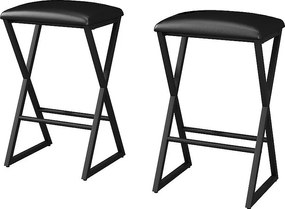 Stołek barowy zestaw 2 czarny 40x34x64 vault