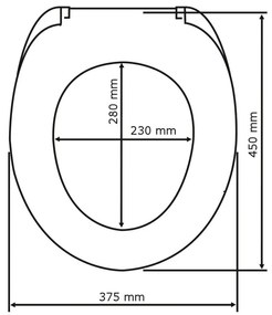 Biała deska sedesowa wolnoopadająca Wenko Premium Ottana, 45,2x37,6 cm