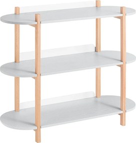 SoBuy, półka drabinowa, drabina dekoracyjna, białe półki do sypialni, HSTR01-H-HG