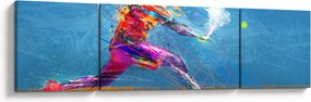 Obraz - Malowany tenisista (170x50 cm)