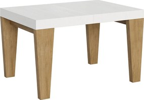 Stół rozkładany 90x130/234 cm Spimbo Mix Blat z jesionu białego - Nogi z naturalnego dębu