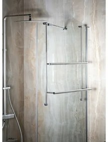 SAPHO 1301-09 wiszący uchwyt na ręcznik do zasłonyprysznicowej 60 x 73 x 12,5 cm, srebrny