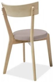 Krzesło drewniane NELSON dąb miodowy/ szare SIGNAL