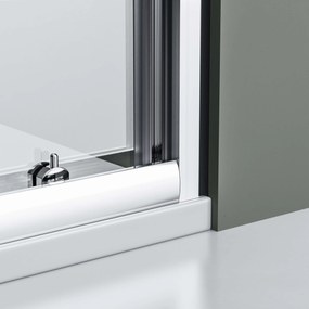 Drzwi prysznicowe przesuwne ze ścianką EX5056 mm szkło przezroczyste NANO - wysokość 195 cm - szerokość do wyboru
