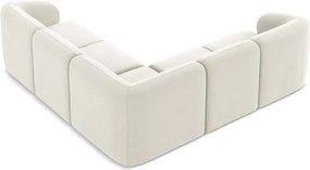 Beżowy aksamitny narożnik Lani – Makamii