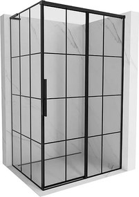 Mexen Rox L kabina prysznicowa rozsuwana prawa 95 x 80 cm, czarna kratka , czarna - 8C2L-095-080-70-77-P