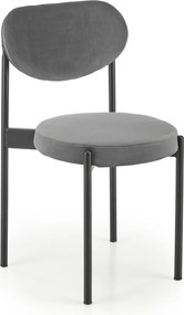 Proste krzesło K509 z welurową tapicerką