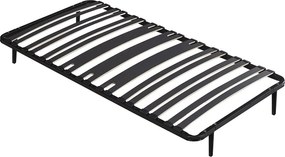 Stelaż z listewkami 90 x 190 cm - 15 listewek - 3 strefy wzmocnionego podparcia odcinka lędźwiowego - Z nóżkami - Czarny - CERRISI marki YSMÉE