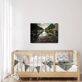 Obraz roweru w mieście (70x50 cm)