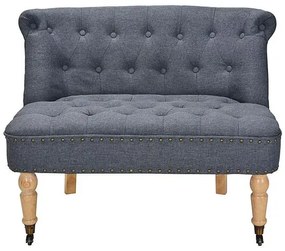 Romantyczna mała sofa Edme - szara