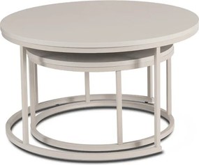 Zestaw Stolików Kawowych NELLY MAX 60 cm/80 cm Kaszmir Nowoczesny