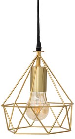 Lampa wisząca IDA geometryczna, złota, Ø 17 cm