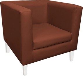 Fotel Monaco tkanina Eko-skóra : Kolor nogi - Biała, Kolor tkaniny - EKO-SKÓRA - 3D, Wysokość nogi - 20 cm