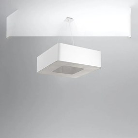 Biała lampa wisząca z tekstylnym kloszem Piano – Nice Lamps