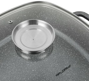 Florina Aluminiowa brytfanna z pokrywką aromatyzującą Lava 3,5 l, 28 × 28 × 7,5 cm