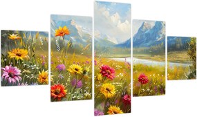 Obraz - Malowany krajobraz (125x70 cm)