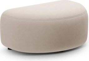 Beżowy aksamitny podnóżek Kate – Micadoni