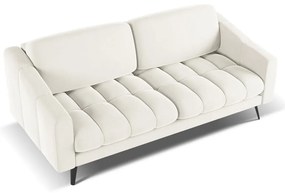 Biała aksamitna sofa 202 cm Nalu – Makamii
