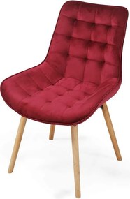 Zestaw krzeseł do jadalni, ciemnoczerwony, 2 szt