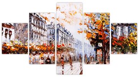 Obraz - Życie w mieście (125x70 cm)