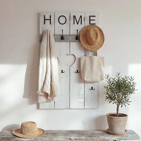 Wieszak ścienny MCW-C89 Home Shabby-Look,  biały, shabby