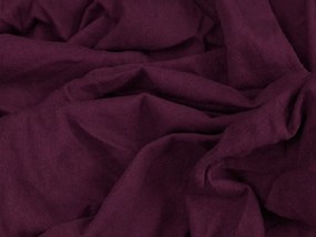 PrzytulneMieszkanie.pl Prześcieradło jersey z lycrą ciemnowiśniowe 90 x 200 cm