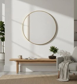 Okrągłe lustro złote E4-A64