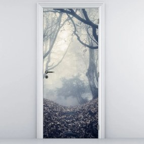 Fototapeta na drzwi - Las we mgle (95x205cm)
