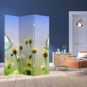 Parawan - Motyl na kwiatku (126x170 cm)