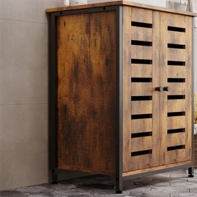 Szafka Pod Umywalkę Loft Rustykalna – Brązowa Stojąca 62 cm