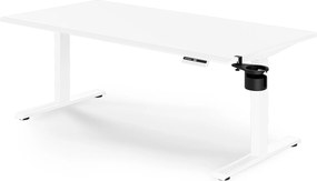 Biurko elektryczne z regulacją wysokości ergonomiczne białe,1600x800 mm: ARIA
