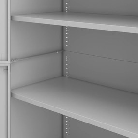 Biurowa szafa metalowa JAN, 900 x 1850 x 400 mm, Smart: szara