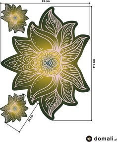 Naklejki na ścianę - Lotosowa mandala zielona