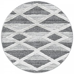 Dywan nowoczesny 3D La Casa kremowo-szary 160 cm x 160 cm