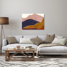 Obraz na szkle - Słońce nad górami (70x50 cm)