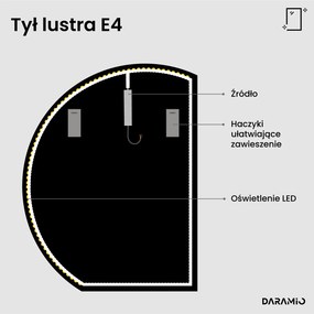 Okrągłe lustro łazienkowe z oświetleniem LED E4